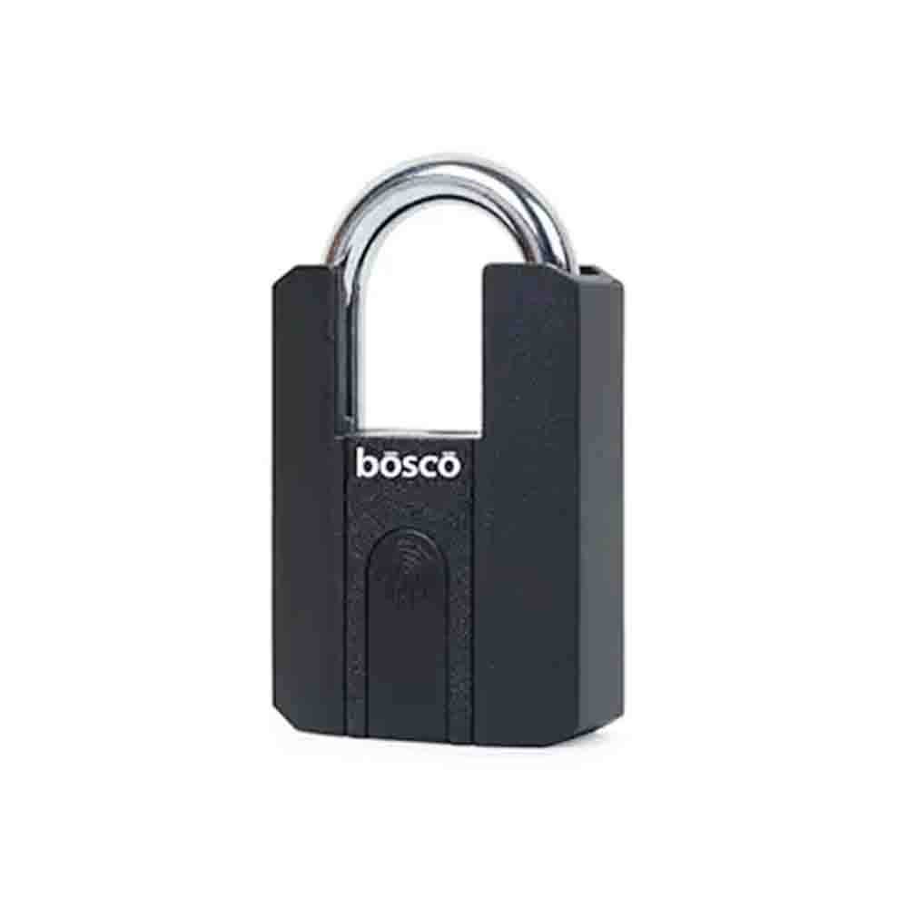 Biometric Fingerprint Padlock – USB Rechargeable Smart Security Lock with Stainless Steel Shackle – Keyless Portable Lock for Gym, Locker, Fence, Cabinets & Outdoor Home Security (Black)