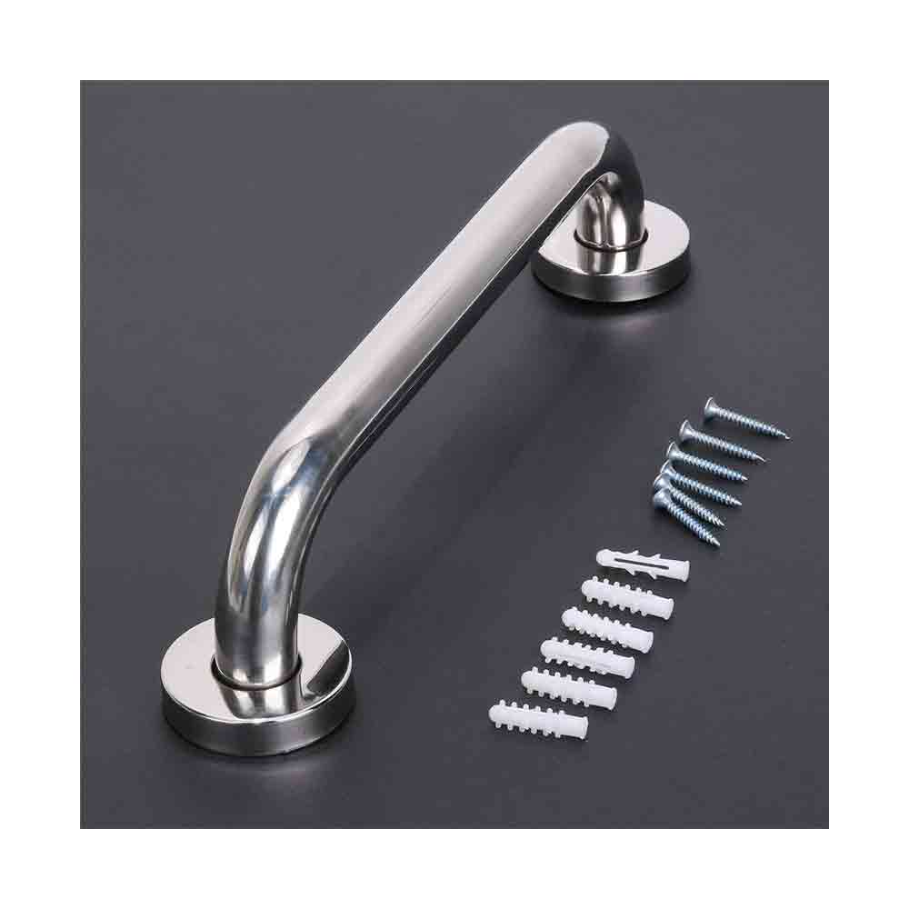Heavy Duty Stainless Steel Grab Bar || Steel Handle || Bathroom Grab Bar || Safety Hand Support Balance Handle Bars || Wall Mounted - Size 12" Inches