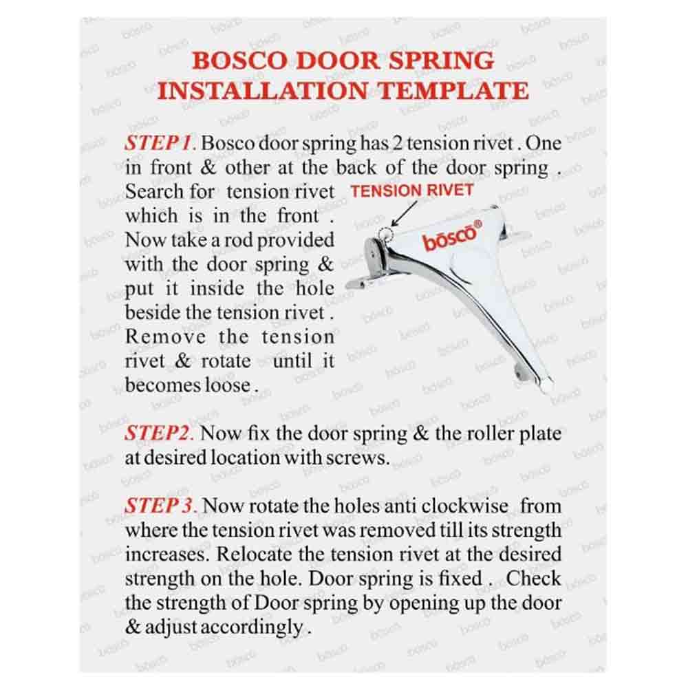 Steel Finish Spring Door Closer – Heavy-Duty Iron Body with Chrome Finish | Suitable for Right & Left-Hand Opening Doors | Smooth Automatic Closing & Latching