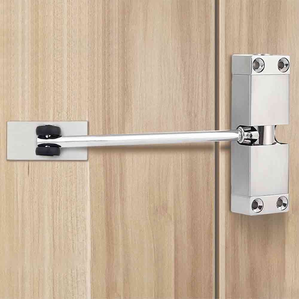 Adjustable Automatic Door Closer for Wooden, Metal & Security Doors | Zinc Alloy Spring Hinge Closer with Silent Operation | Supports Up to 30 Kg | Stainless Steel Finish