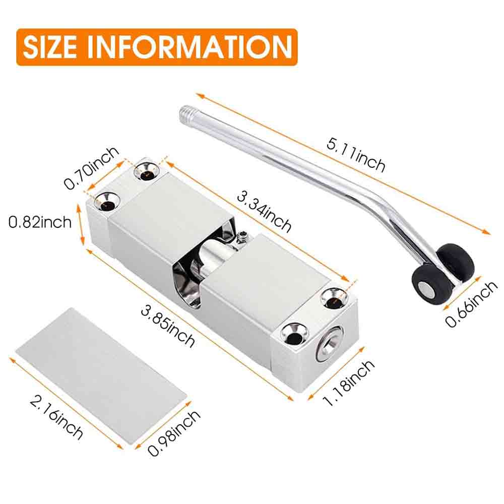 Adjustable Automatic Door Closer for Wooden, Metal & Security Doors | Zinc Alloy Spring Hinge Closer with Silent Operation | Supports Up to 30 Kg | Stainless Steel Finish