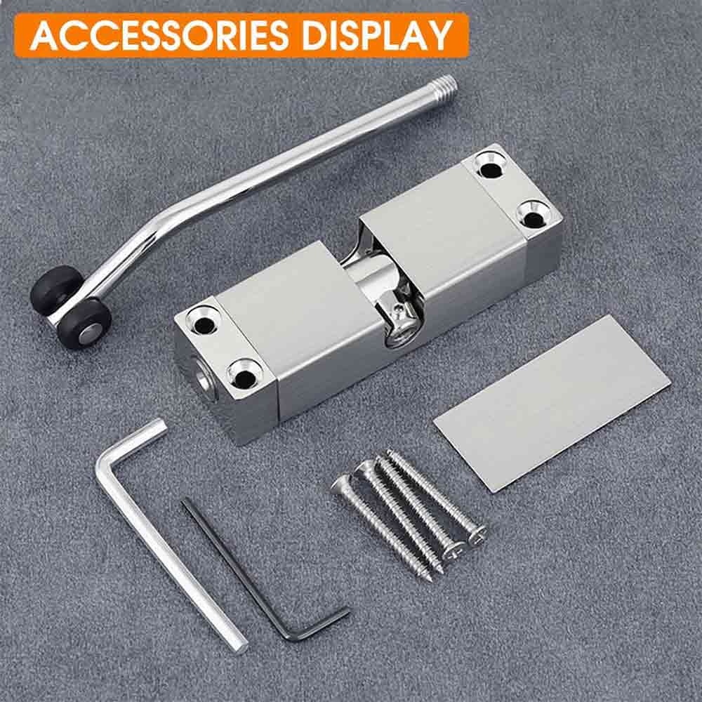 Adjustable Automatic Door Closer for Wooden, Metal & Security Doors | Zinc Alloy Spring Hinge Closer with Silent Operation | Supports Up to 30 Kg | Stainless Steel Finish