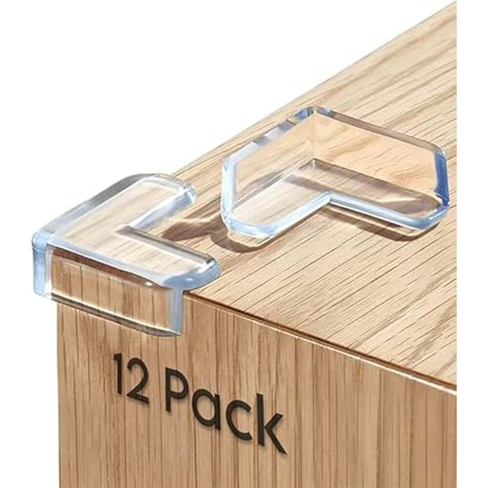 Transparent Silicone Corner Protector for Baby Safety | Table Edge & Furniture Corner Guards | Shock-Absorbing Baby Proofing Bumpers | Soft Cushion for Sharp Edges | Pack of 4