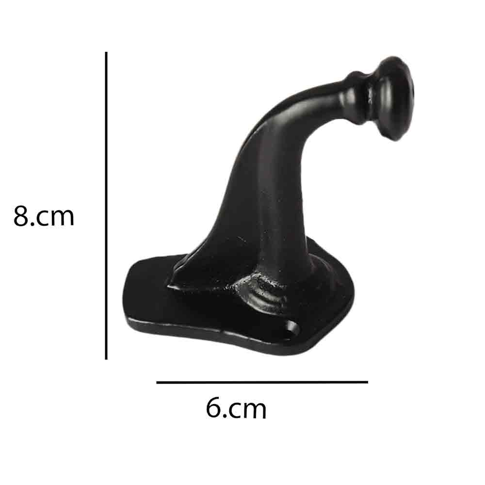 Minimalistic Coat Hook Cloth Holder Bathroom Cloakroom Hook Modern Closet Wall hook Mounted DIY Contemporary Single Matt Black (Pack of 1)