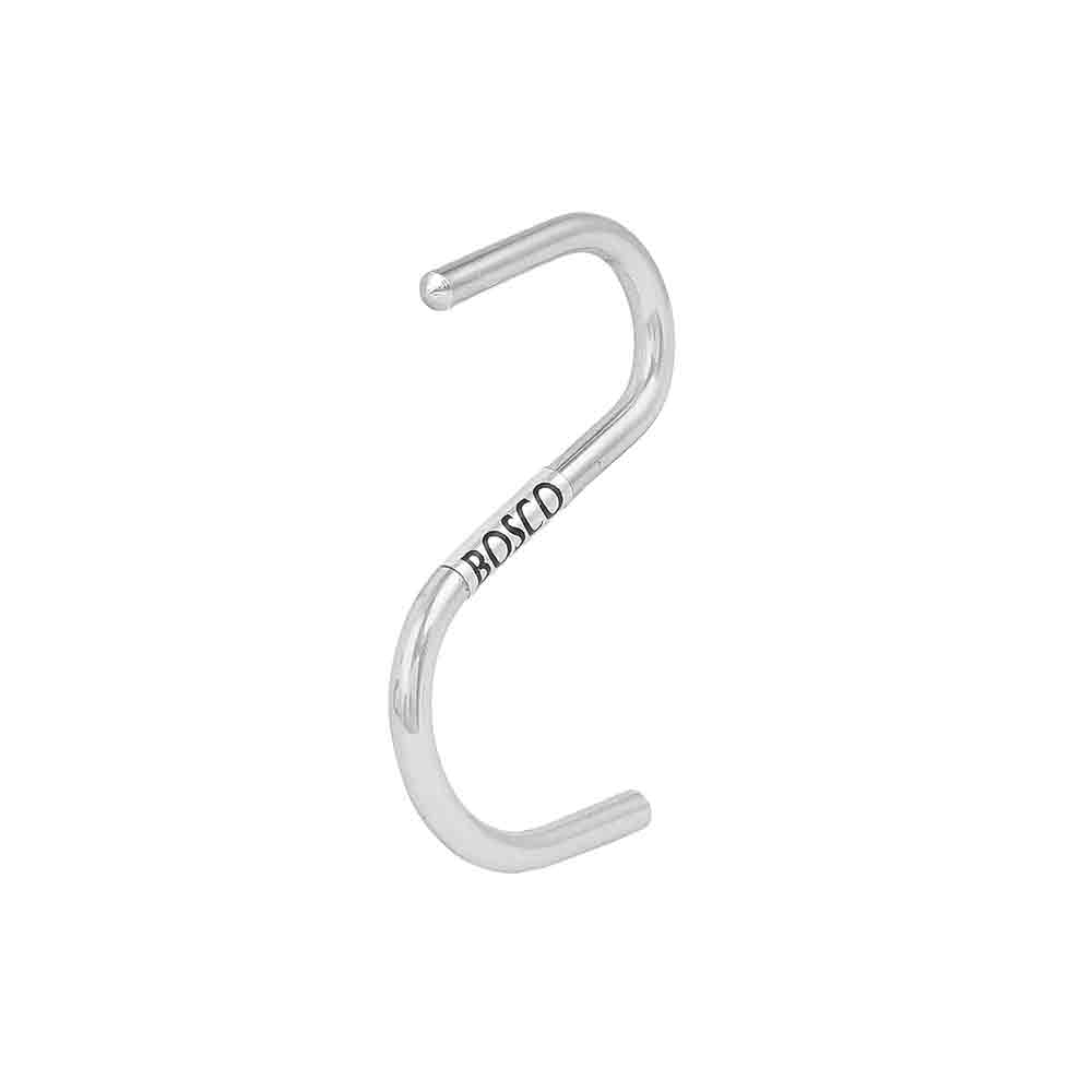 Stainless Steel S Hooks Set of 8 PCS for Kitchen, Utensils & Home Organization | Anti-Rust Hanging Hooks for Pipe Rods, Cutlery, Tools & Accessories | Elegant Silver Finish, Heavy-Duty Design