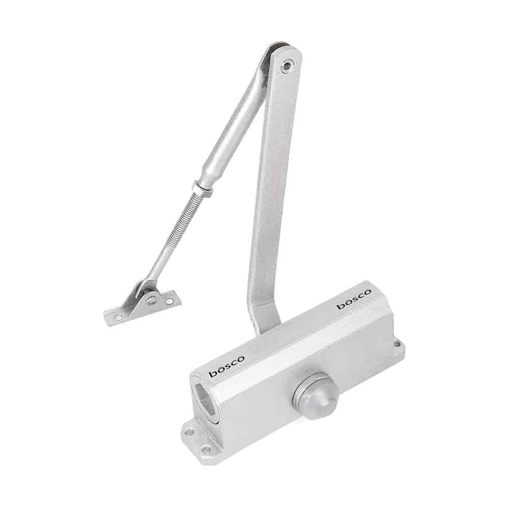 Heavy Duty Aluminium Automatic Hydraulic Double Speed Door Closer | Soft Closing Door Closer for Home and Office |Suitable for Wooden & Aluminium Doors Up to 45 kg (Silver Finish)
