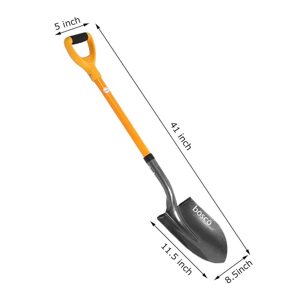 Premium U-Shape Garden Shovel for Digging, Transplanting & Landscaping Durable Heavy-Duty Steel Construction Ergonomic Handle Multicolor Design Ideal for Gardening, Soil Work & Outdoor Use